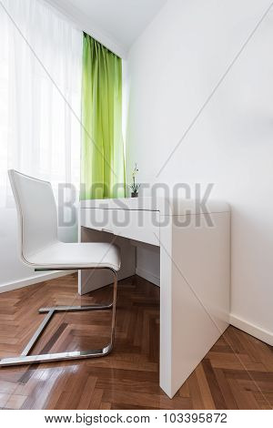 Study desk in room