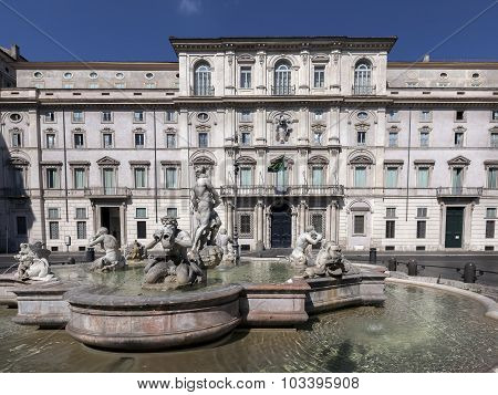 Fontana Del Moro, Piazza Navona, Rome, Italy
