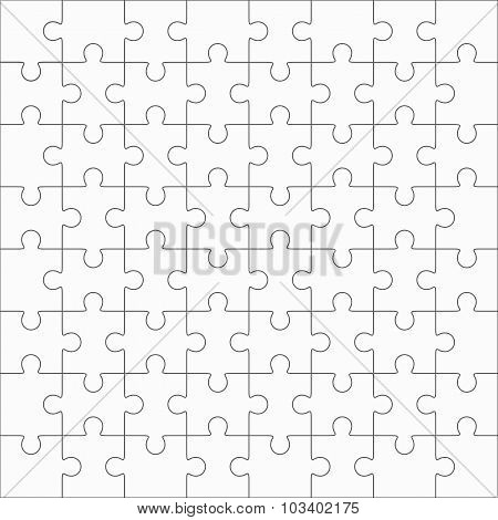 Jigsaw Puzzle, Sixty-four Blank Shapes