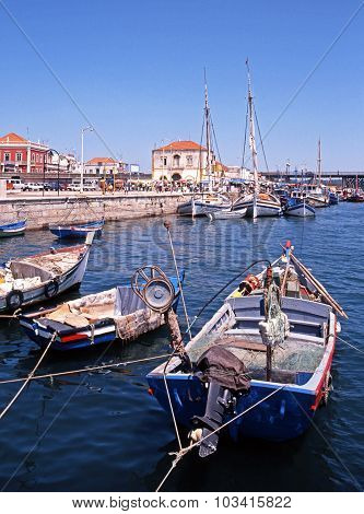 Fishing boats in harbour, Portimao.