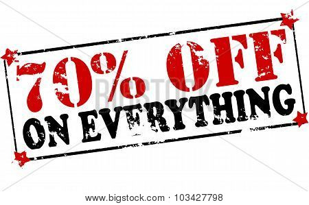 Seventy Precent Off On Everything