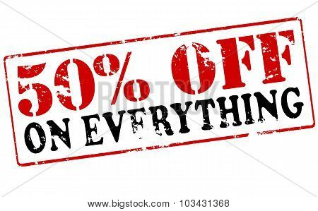 Fifty Precent Off On Everything