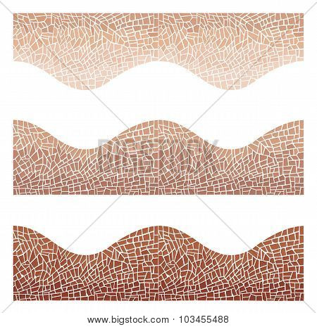Seamless Background Wave Mosaic A Brown And Chocolate Colors