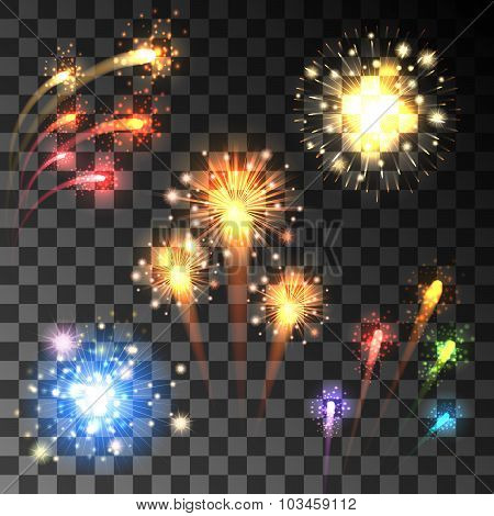 Festive Bursting Firework Set