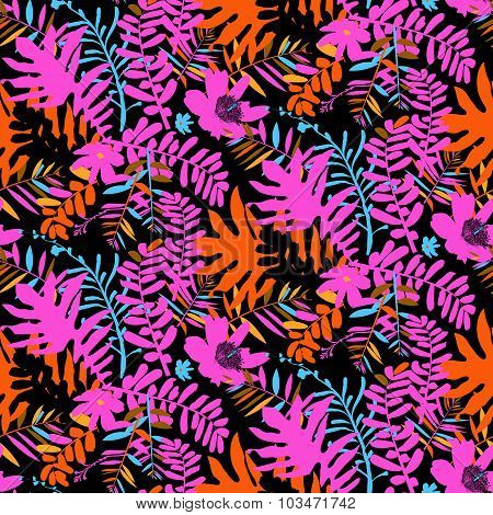 Tropical floral pattern