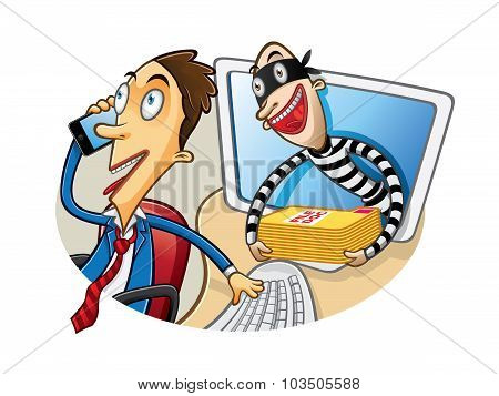 Cartoon Document Theft