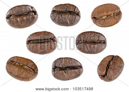 Coffee Beans. Isolated On White Background.
