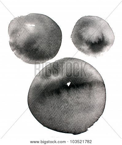 Abstract watercolor monochrome background.