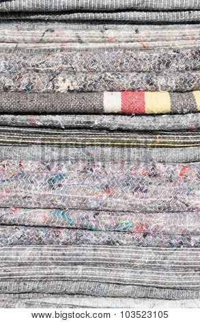 Background Texture From A Pile Of Grey Blankets