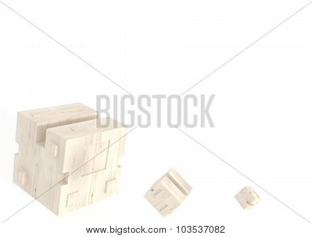 Abstract background with geometric shapes in the form of cube
