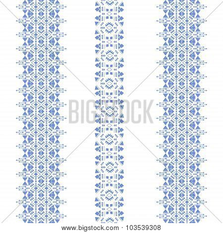 Blue Tribal seamless pattern