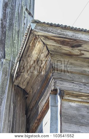 The Part Of Old Wooden House