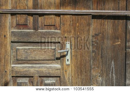 The Part Of Old Wooden House