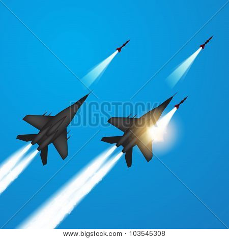 Fighter Jets Fired A Missiles