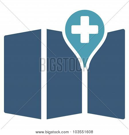Medical Map Icon