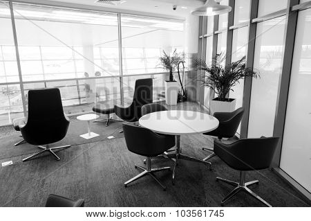 MOSCOW, RUSSIA - AUGUST 19, 2015: airport terminal. Sheremetyevo International Airport is an international airport located in Khimki, Moscow Oblast, Russia, 29 km northwest of central Moscow.