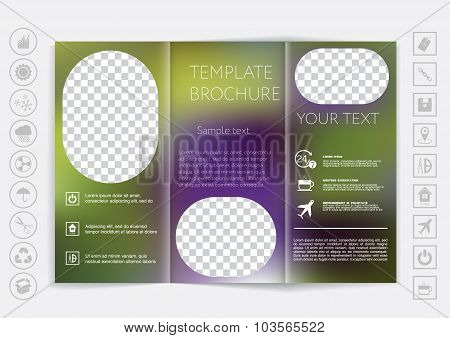 Tri-fold Brochure Mock Up Vector Design