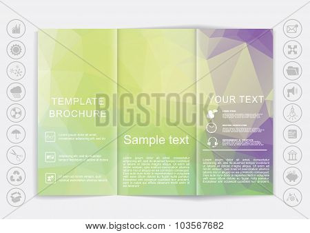 Tri-fold Brochure Mock Up Vector Design