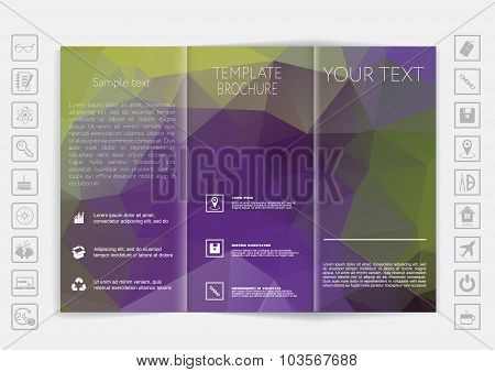 Tri-fold Brochure Mock Up Vector Design