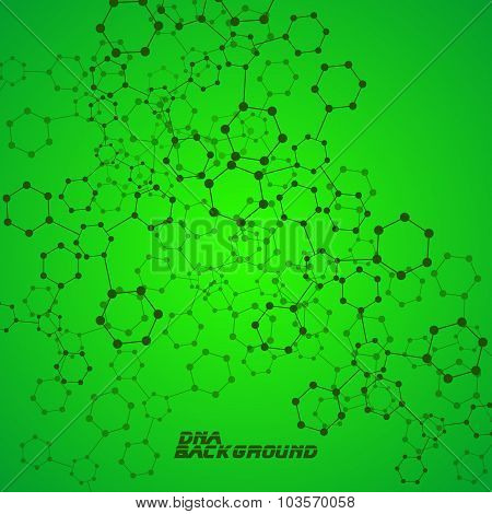 Molecule DNA. Abstract background. Vector illustration. Eps10