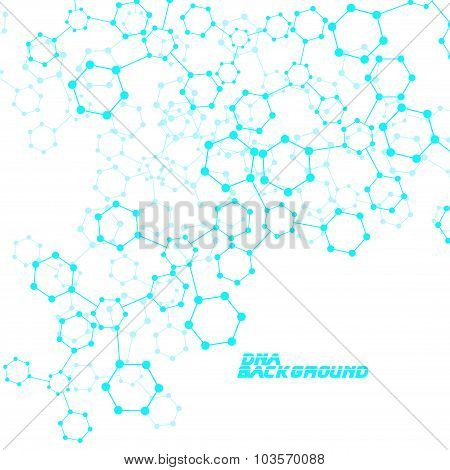 Molecule DNA. Abstract background. Vector illustration. Eps10