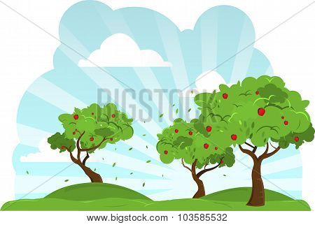 Apple Trees Blowing In The Wind