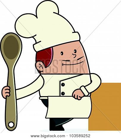 Chef holding spoon