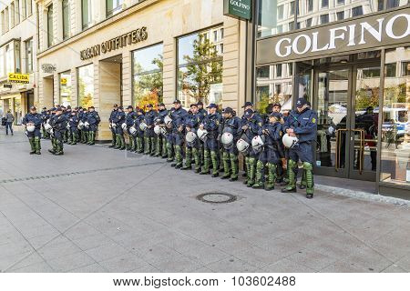 Police On Standby To Assist At Anniversary Of German Unity In Frankfurt