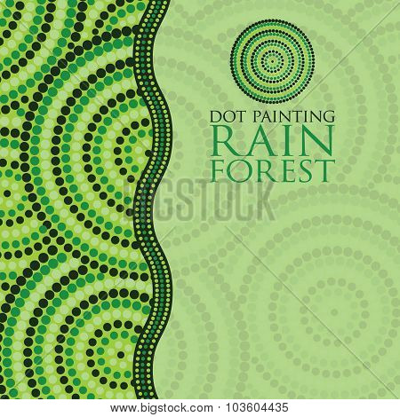 Dot Painting Invite/ Greeting Card In Vector Format.
