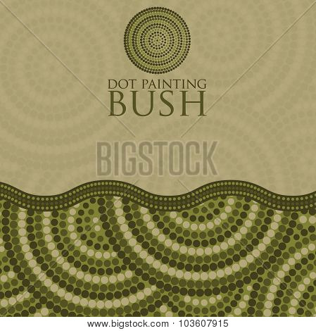 Dot Painting Invite/ Greeting Card In Vector Format.