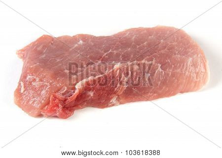 raw meat pork isolated on white background