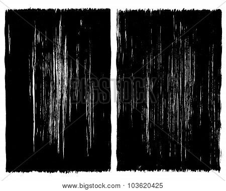 Grunge brush stroke background frames