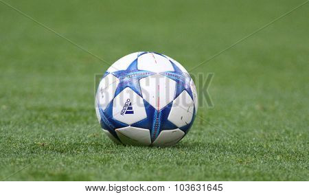 MANCHESTER, ENGLAND - SEPTEMBER 30, 2015: Champions League match between Manchester United and Vfl Wolfsburg at Old Trafford Stadium on September 30, 2015