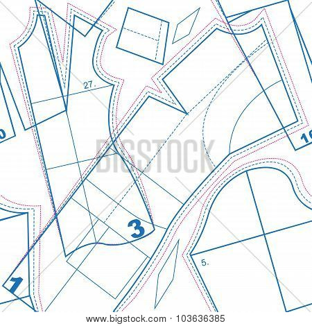 Sewing pattern. Seamless texture