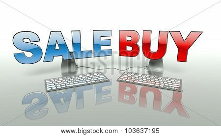 E-commerce Concept, Sale And Buy Pay By Net