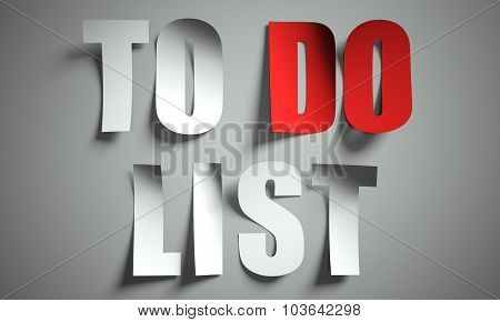 To Do List Cut From Paper On Background