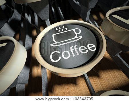 Typewriter With Coffee Button, Vintage