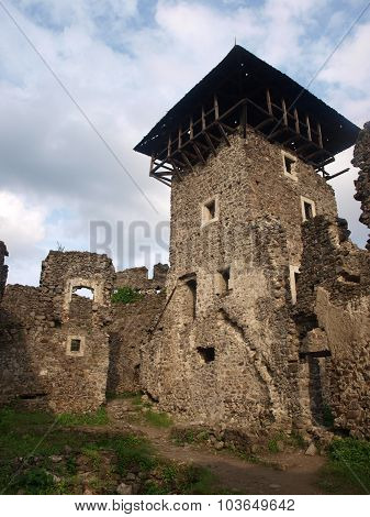 The ruins of the old stone castle