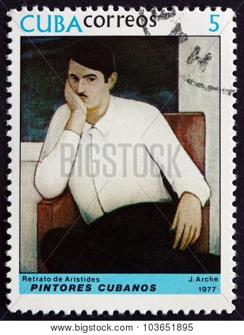 Postage Stamp Cuba 1977 Portrait Of Aristides, By Jorge Arche
