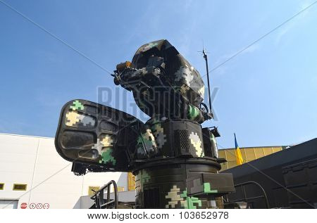 KIEV, UKRAINE - September 23, 2015:Old Soviet air-defense radar in the Kiev city