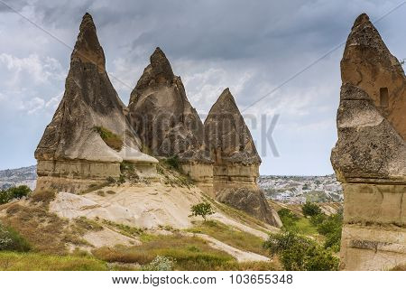 Rock formations of Cappadocia in Central Anatolia Turkey