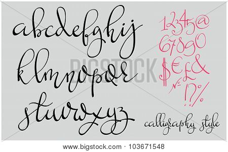 Handwritten Pointed Pen Flourish Font