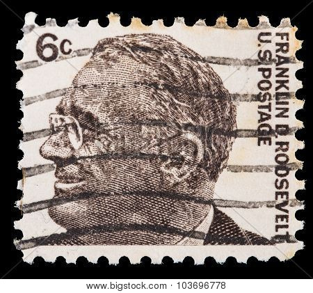 United States Postage Stamp Showing A Portrait Of President Franklin D. Roosevelt