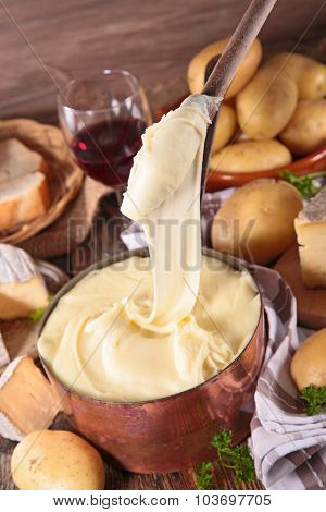 aligot,cheese fondue