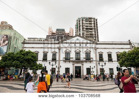 Macao - June 25, 2015: Historic Centre Of Macao-senado Square In Macao, China On June 25, 2015. The