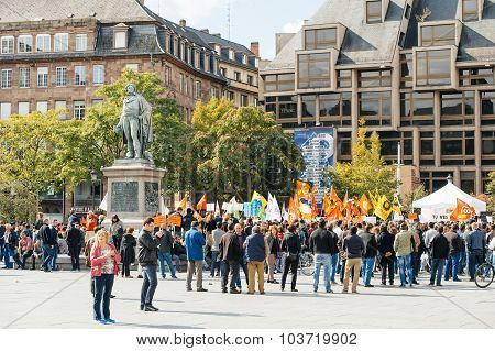 Demonstrators Protesting Against Turkish President Erdogan Policy