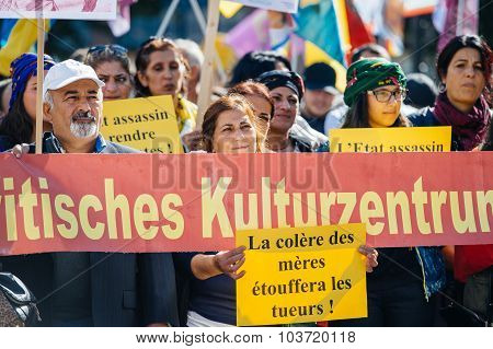 Demonstrators Protesting Against Turkish President Erdogan Policy