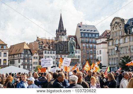 Demonstrators Protesting Against Turkish President Erdogan Policy