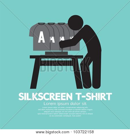 Worker Do Silkscreening Vector Illustration.