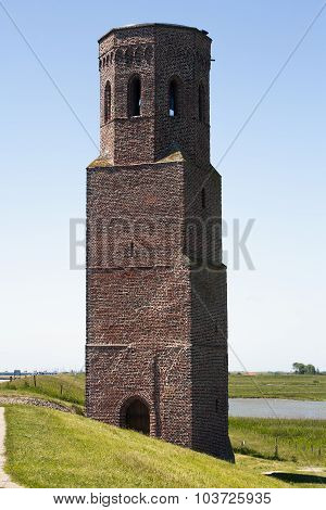 Plompe Toren In Burg-haamstede, The Netherlands
